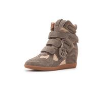 Steve Madden Women's Mavis Sneaker, Taupe Suede, 7.5
