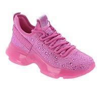Steve Madden Women's Maxima Sneaker, Pink Rhinestone, 5 UK