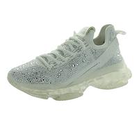 Steve Madden Women's Maxima Sneaker, White Multi Rhinestone, 4 UK
