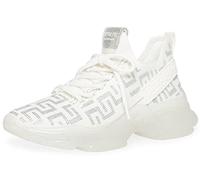 Steve Madden Women's Maxima Sneaker, White/Silver, 6.5 UK