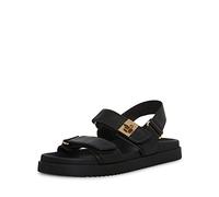 Steve Madden Women's Mona Sandal, Black Leather, 6.5 UK