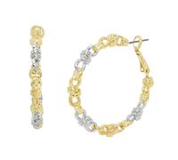 Steve Madden Womens Omega Hoop Earrings, One Size, Metal, No Gemstone