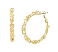 Steve Madden Womens Omega Hoop Earrings, One Size, Metal, No Gemstone