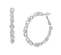 Steve Madden Womens Omega Hoop Earrings, One Size, Metal, No Gemstone