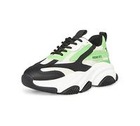 Steve Madden Women's Possession Sneaker, Black/Green, 6.5 UK