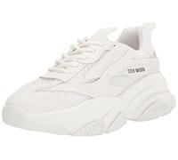 Steve Madden Women's Possession Sneaker, White, 8 UK