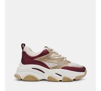 Steve Madden Womens Privy Trainer in Cherry/Gold - Red - Size UK 5