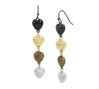 Steve Madden Womens Puffy Heart Linear Earrings