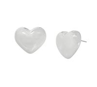Steve Madden Womens Puffy Heart Stud Earrings, One Size, Plastic, No Gemstone