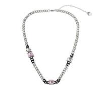 Steve Madden Women's Punk Romance Stone Bib Necklace