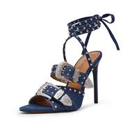 Steve Madden Women's Saddle Sandal, Denim Multi, 6 UK