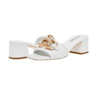 Steve Madden Women's Santana Heeled Sandal, White Leather, 5.5 UK