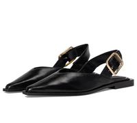 Steve Madden Women's Shay Ballet Flat, Black Leather, 5.5 UK