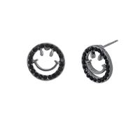 Steve Madden Womens Smiley Stone Stud Earrings, One Size, Metal Glass, No Gemstone