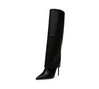Steve Madden Women's Smith Knee High Boot, Black Leather, 8 UK