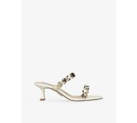 Steve Madden Womens Steve Madden Annika Heeled Leather Sandals White Eur 38/5 UK Women