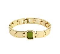 Steve Madden Women's Stone Gem Watch Chain Bracelet, One Size, Metal, no gemstone