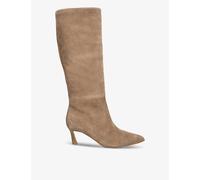 Steve Madden Womens Taupe Lavan Pull-on Heeled Suede Knee-high Boots Eur 37 / 4 Uk Women