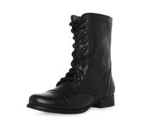 Steve Madden Women's Troopa, Black Leather, 6 UK