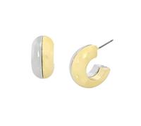 Steve Madden Womens Two-tone Chunky Hoop Earrings