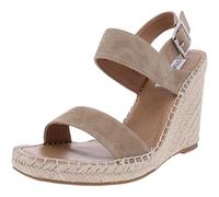 Steve Madden Women's Uri Wedge Sandal, Tan Suede, 8 UK