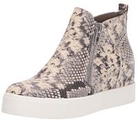 Steve Madden Women's Wedgie Sneaker, Natural Snake, 4 UK