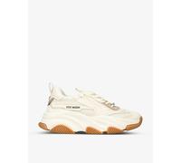 Steve Madden Womens White/oth Possession E 15 C Conrast-panel Woven Low-top Trainers Eur 41 / 8 Uk Women