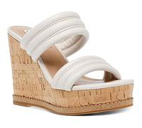 Steve Madden Women's Wipeout Wedge Sandal, Bone, 9 UK