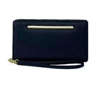 Steve Madden Zip Around Wallet Wristlet, Black, One size