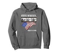 Steve McQueen_020 Pullover Hoodie, Adult Unisex, Asphalt Grey, XX-Large