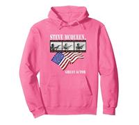 Steve McQueen_020 Pullover Hoodie, Adult Unisex, Bright Pink, XX-Large