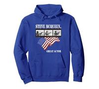 Steve McQueen_020 Pullover Hoodie, Adult Unisex, Royal Blue, X-Large