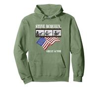 Steve McQueen_020 Pullover Hoodie, Adult Unisex, Sage Green, XX-Large
