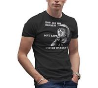 Steve McQueen Biker Motorcycle Cool Classic Retro How are Your Brakes Men's Black T-Shirt Size 3XL