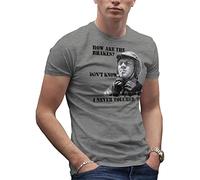 Steve McQueen Biker Motorcycle Cool Classic Retro How are Your Brakes Men's Grey T-Shirt Size XXL