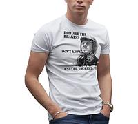 Steve McQueen Biker Motorcycle Cool Classic Retro How are Your Brakes Men's White T-Shirt Size 3XL