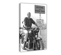 Steve McQueen The Great Escape 1963 Movie Canvas Poster Bedroom Decor Sports Landscape Office Room Decor Gift Frame-style 16x24inch(40x60cm)