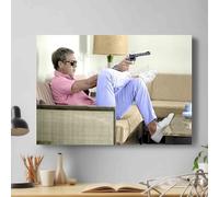 Steve McQueen The King of Cool Colour Poster Picture Print Canvas Wall Art - For McQueen Fans Modern Home Office Hotel Decoration (XL: 91cm x 61cm)