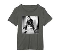 Steve Norman Sax of Spandau Ballet Chris Duffy Photography T-Shirt, Women's Plus, Asphalt Grey, 6X