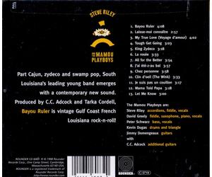 STEVE RILEY & THE MAMOU PLAYBOYS - BAYOU RULER NEW CD