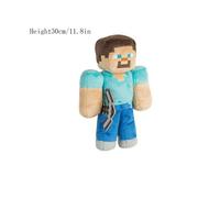 (SteveDoll, 30cm/11.8in) Minecraft Plush Toy Creeper Enderman Pig Pixel Doll