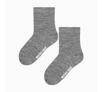Steven 1 Pack Kids Warm Ribbed Merino Wool Socks for Winter - 5-6 Years - Light Grey