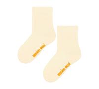 Steven 1 Pack Kids Warm Ribbed Merino Wool Socks for Winter - 7-10 Years - Cream