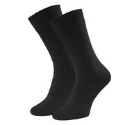 Steven 2 Pairs Mens Cashmere Socks - Luxury Soft and Warm Seamless Everyday Socks - 9-11 UK - Black