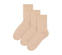 Steven 3 Pack Ladies Original Wool Dress Socks (2 Sizes) - 6-8 UK - Beige