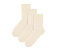 Steven 3 Pack Ladies Original Wool Dress Socks (2 Sizes) - 6-8 UK - Ecru