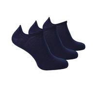Steven 3 Pack Mens Merino Wool Invisible No Show Socks - 6-8 UK - Navy