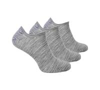 Steven - 3 Pairs Multipack Mens Merino Wool Invisible Socks - Light Grey - Size UK 9-11