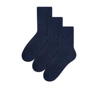 Steven 3 Pack Mens Original Wool Dress Socks (2 Sizes) - 6-8 UK - Navy