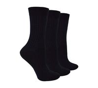 Steven 3 Pairs Ladies Merino Wool Winter Thick Cushion Warm Boot Socks - 6-8 UK - Black